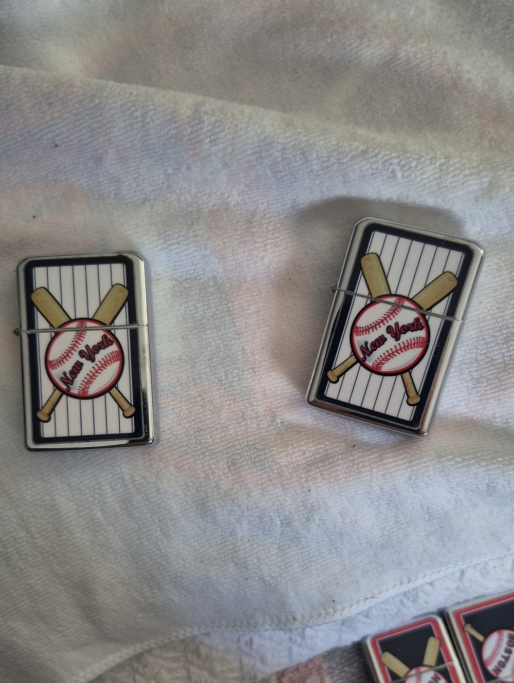 New York Baseball Bat & Ball Lighter - Silver